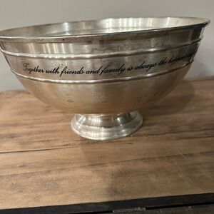 Elegant Antique Silver Decorative Bowl by Pottery Barn